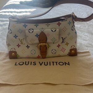 Louis Vuitton White Multicolor Monogram Shoulder Bag